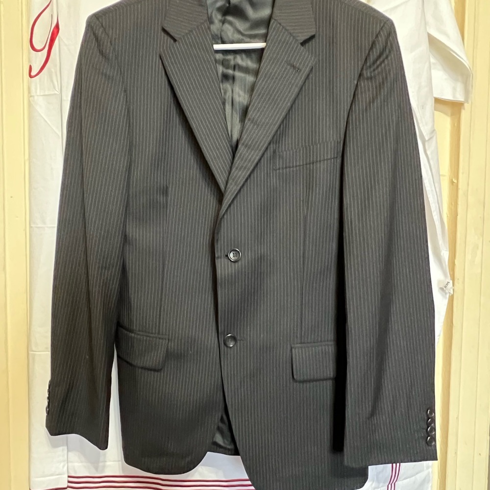 Blazer/suit jacket black with pinstripes